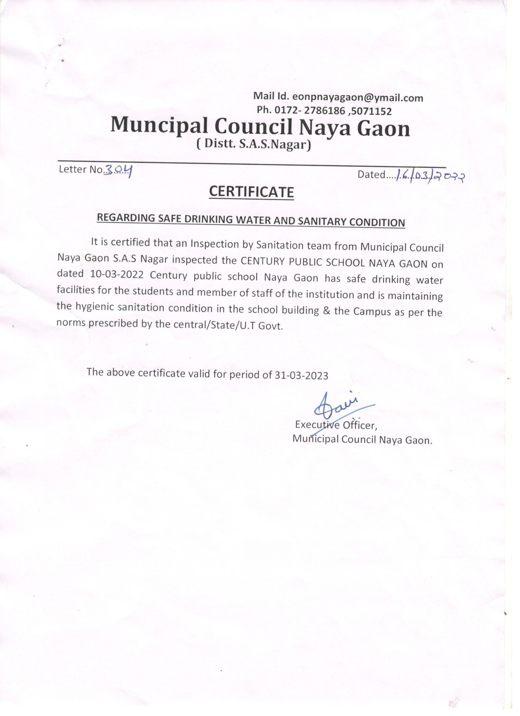 General Information Century Public School, Nayagaon